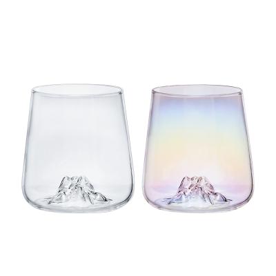 China Handmade Lead-free Fuji Crystal Glass Snow Mountain Moss Cup Contemporary Glass Party Gift European Style for sale