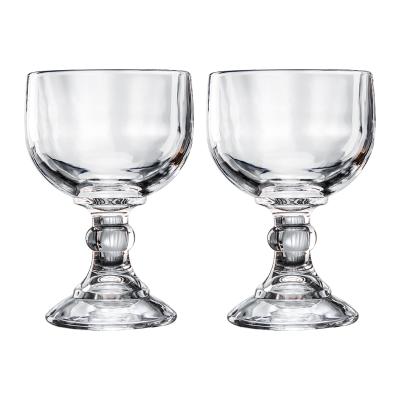 China CLASSIC Tall Buckle Style Thickened Lead Free Crystal Beverage Glass Cup Mechanism Cocktail Glass for sale