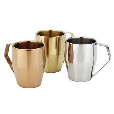 China Sustainable Wholesale Double Wall Stainless Steel Coffee Mugs Tea Mugs 18/8 Rosegold Gold for sale