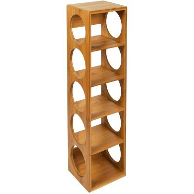 China Bamboo Wine Rack Wine Stocked Bamboo Shelf for sale