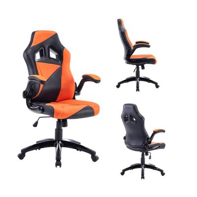 China 360 Degree Swivel Leather Office Chair Leather Swivel Synthetic Leather Easy Lift Racing Gaming Chair With Hole for sale