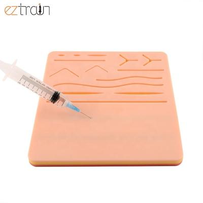 China Silicone 2 IN 1 Suture Pad And Injection Practice Pad For Medical Skills Training for sale