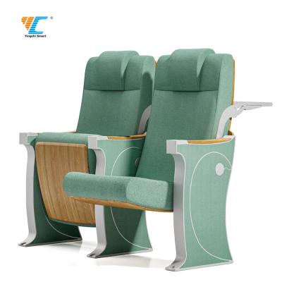 China High Class Eco - Friendly Theater Seat Fabric Soft Cushioned Foldable Auditorium Hall Chairs Theater Furniture Seating for sale