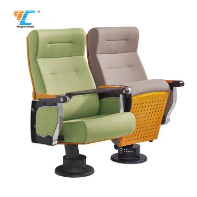 China Best Size Eco-friendly Movable Church Public Audience Auditorium Seating Student School Prize Cinema Public Theater Seats Chair With Tablet for sale