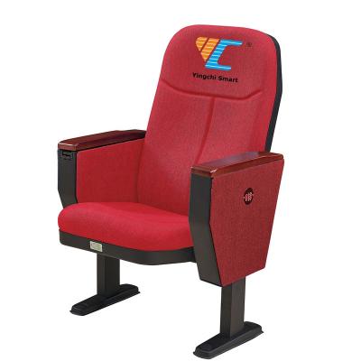 China Factory Direct Selling Fabric Durable Flame Retardant Church Seating Chairs Plastic Commercial Metal Chair School Seating Cinema Seat for sale