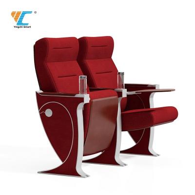 China Contemporary Hot Sale Auditorium Chair Theater Chair Church Leg Seating Aluminum Frame With Wood Public Seating for sale