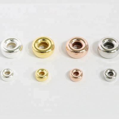 China 925 Sterling Silver Crimp Spacer Beads DIY Connector Accessories Jewelry Making Wholesale 570448377703 for sale