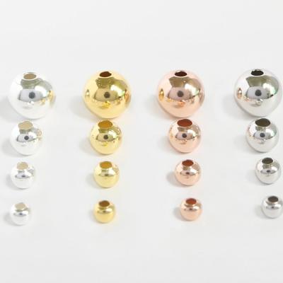 China Fashion 925 Round Ball Spacer Genuine Sterling Silver Material Beads DIY Charms Jewelry Accessories Women 568343575232 for sale