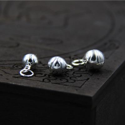 China 925 Sterling Silver Silver Bead Bells Pendant 5mm6mm7mm Pendant 5mm6mm7mm Bangle Charms Accessories S925 Jewelry DIY for sale