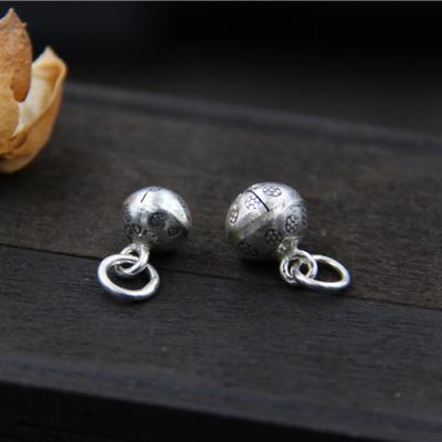 China 925 925 Silver Sterling Silver Bells Pendant 8mm9mm10mm Bead Accessories Jewelry DIY Bracelet Pendant for sale