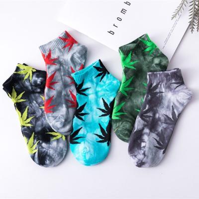 China Bonypony Antibacterial Women's Men's Soft Cotton Multicolor Tie Dye Meias Casual Novelty Sporty Ankle Crew Legs Socks for sale