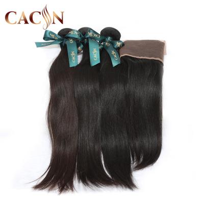 China Hot Selling Silky Straight Wave Human Hair Raw Virgin Peruvian Lace Closures Frontal 13x6 Bundles With Closure for sale