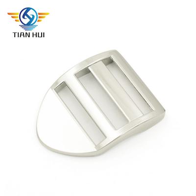 China Silver Eco-friendly Metal Bag Buckle Adjustment Ladder Lock Buckle For Backpack Straps for sale