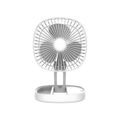 China 180 Degree Adjustable Mini Rechargeable Desk Fan with Ice Slot Design at the Bottom Cools Quickly Adjustable Foldable Easy to Carry for sale