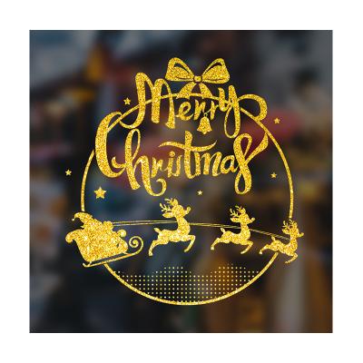 China New Best Window Sticker Christmas Decor Merry Christmas Window Sticker Gift Stickers Graphics One Way Window Decorative Vinyl Sticker Window Sticker for sale