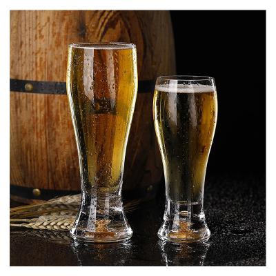 China Wholesale Cheap Clear And Transparent Bar Glassware Double Sided Drinking Stoneware Beer Glass Beer Mugs for sale