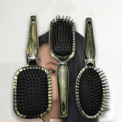 China Home 2022 New Design Luxury Vintage Mirror Copper Color Comb Hair Detangler Combs for sale