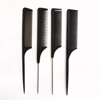 China Professional Pintail Hair Comb Barber Carbon Hair Combs Parting Quality Barber Styling Cutting Tools Good Salon for sale