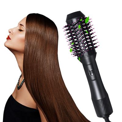 China Electric HOT AIRBRUSH One Stage Hot Comb Duct Hair Dryer Straightening Curling Women Styling 3 in 1 Hot Airbrush for sale