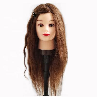 China Cheap Practice Hairdressing 100 Master Real Hair Doll Hairdressing Training Model Hairdressing Training Mannequin Heads for sale