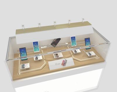 China Custom Glass Supermarket China LED Mall For Mobile Phone Showcase Display for sale