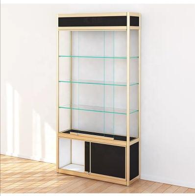 China Modern Aluminum Glass Retail Shops Jewelry Display Shelving/Lockable Vitrine Showcase Cabinet and Tool Display Rack for sale