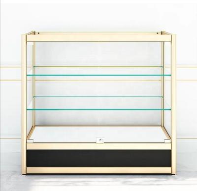 China Retail Stores Customized Tower Showcase Free Standing Glass Display Cabinet , Glass Cabinets Display Showcase for sale