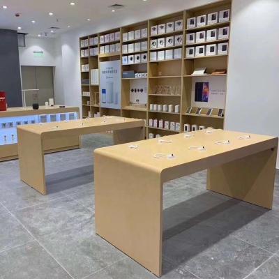 China Mobile Phone Showcase Supermarket Customized Modern Mobile Phone Shop Counter Design for sale