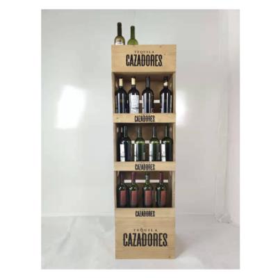 China Wooden stackable pine wood wine display, wine rack, wine shelf for sale