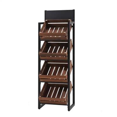 China Retail Stores Vegetable Store Grocery Supermarket Shelf Rack Vegetable And Fruit Display for sale