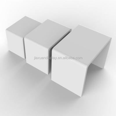 China Cheap White PANEL MDF Coffee Table Sets L/M /S for sale