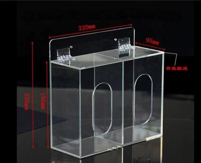 China Viable Custom Face Mask Dispenser Display Wall Mount Clear Acrylic Dispenser Box for sale