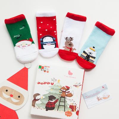 China Fashion Breathable Santa Snow Elk Festival Feet Funny Rich Novelty Christmas Soft Socks For Kids for sale