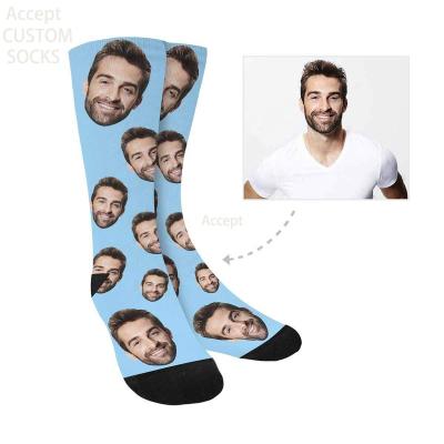 China Low MOQ Breathable OEM High Quality Custom Your Own Design Cotton Crew Sporty Sublimation 360 Print Socks For Unisex for sale