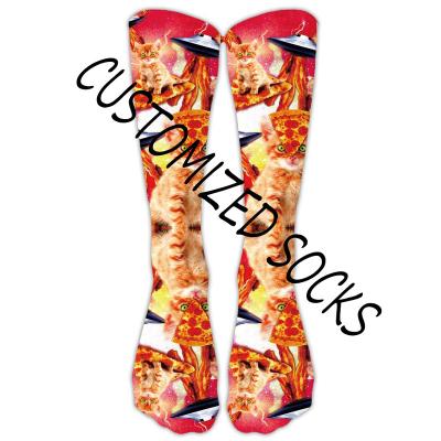 China Breathable Custom Cartoon Socks Animal Potato Chips Puffed Food Tube Stockings Mens Womens Children Kids Printed Sock for sale