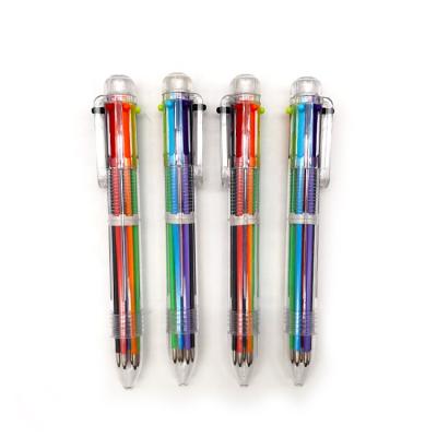 China 6 Color Refills In Pen STASUN Cute Plastic Retractable 6 Color Ball Point 1 Pens for sale