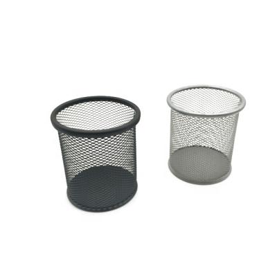 China Wholesale 3.5 Inch Diameter Round Metal Mesh Pen Holder STASUN Desktop Organizer Standard Desk Pen Holder for sale