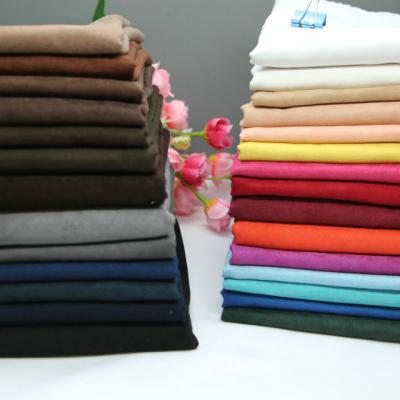 China Wholesale Shrink-Resistant Polyester Knitted Suede Plain Weft Fabric For Sofa Upholstery In Stock for sale