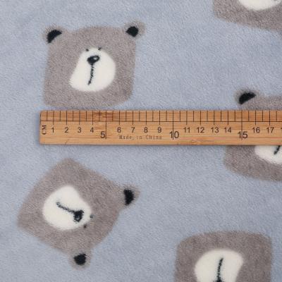 China OEM Super Soft Knitting 100% Polyester Baby Flannel Fleece Blanket Nightgown Fabric for sale