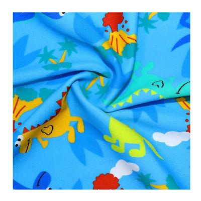 China Sustainable Factory Direct Supply High Stretch Custom Summer Dinosaur Pattern Digital Printing Fabrics For Kids for sale