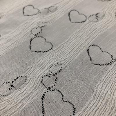 China New Arrival China Manufacturer Knitting Heart Pattern Polyester Spandex Crepe Ply Viable Fabric For Dress for sale