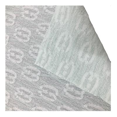 China Factory Wholesale 95% Polyester 5% Spandex Double Faced Mesh White Pleat Embroidery Fabric For Clothing for sale