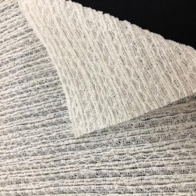 China Stretch spring and summer factory direct jacquard warp knitted stretch crepe fabric fold women clothing for sale