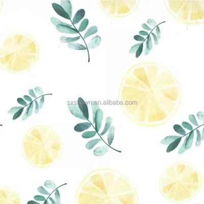 China Country Style Liverpool Fabric Print Fruit Household Anti-static Original Rural Polyester Knitted Fabric for sale