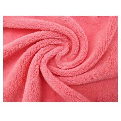 China Wholesale Shrink-Resistant 100% Polyester Knitted Pure Color One Side Coral Fleece Fabric For American Blankets And Pajamas for sale