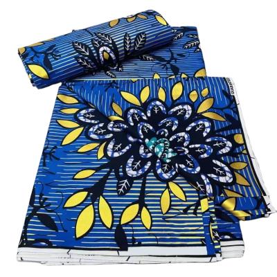 China 2021 Anti-Static African Cheap Cotton Printed Fabric 100% African Ankara Wax Fabric Polyester Wax Print 6 Yards for sale