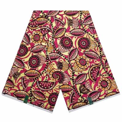 China 100% African Wax Print Fabrics Anti-Static Guaranteed Real Quality Wax Cotton Cloth Cotton Fabrics for sale