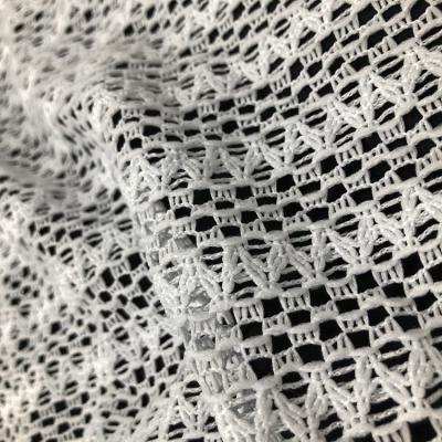 China Factory Wholesale Shrink-Resistant Hollow Out Design Breathable Garment Fabric Embroidered Cheap Polyester Lace Fabric for sale