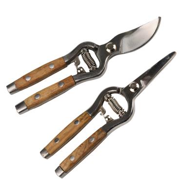 China Stainless Steel Anti-skid Hot Sale Garden Handle Pruner Flower Cutting Wood Shears for sale