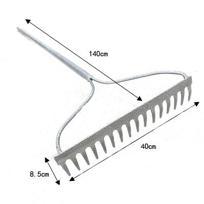 China Durable Promotion Rose Garden Farm Metal Garden Rake 14 Teeth for sale